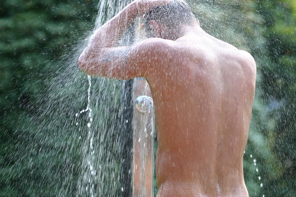 warming of the tissues in the shower before penis enlargement